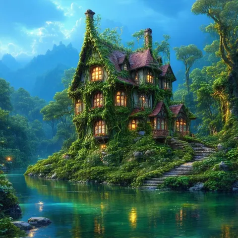 Whimsical Tudor House Ensnared By Jungle Vines