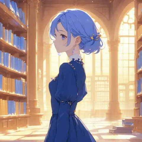 Wikipe Tan Reading In A Serene Library