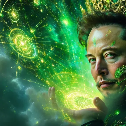 Elon Musk As Celestial Fantasy Goddess