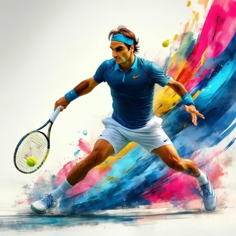 Roger Federer As Futuristic Fantasy Hero