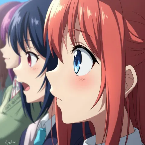 Macro Close Up Of Anime Figures
