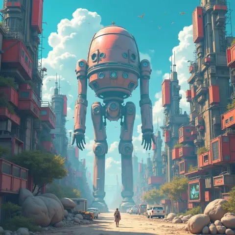 Dreamlike Robot City At Nowhere's Edge