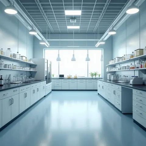 Empty Research Laboratory In Shinkai Style