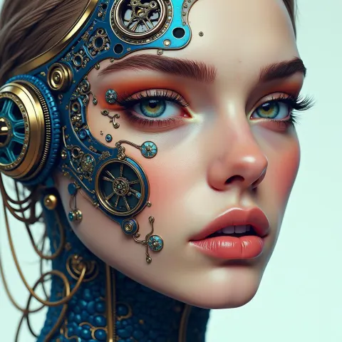 Cara Delevingne With Clockwork Face Details