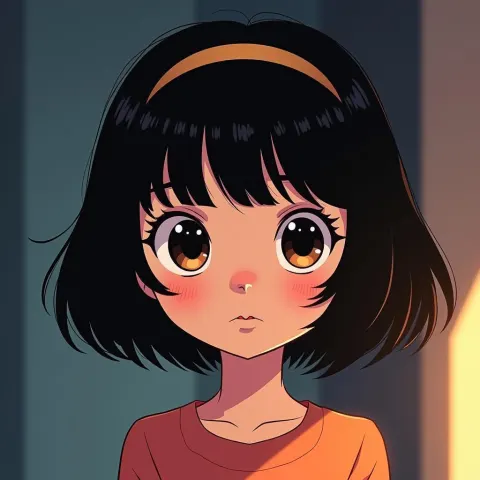 Chibi Anime Portrait Of Young Colleen Moore