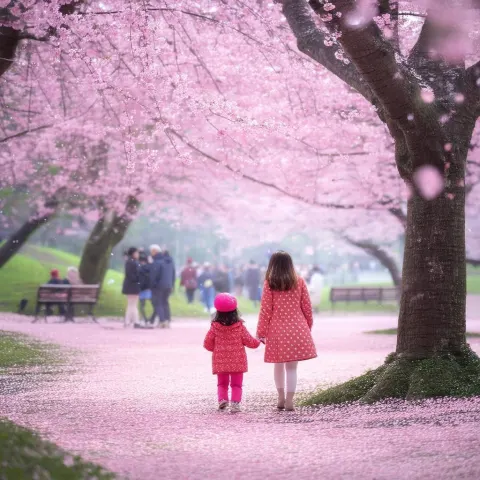 Cherry Blossom Hanami In Dreamy Bokeh