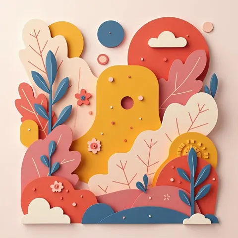 Geometric Cutout Elements In Fluid Motion