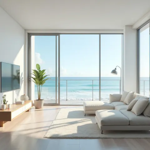 Sunlit Studio Space With Ocean View
