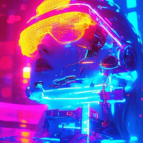 Neon Drenched Persona Five Vaporwave Artbook