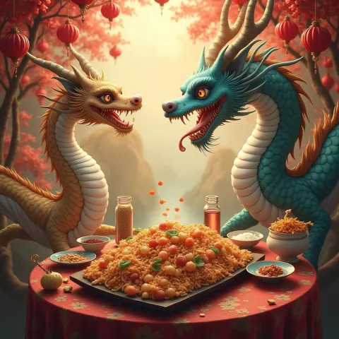 Enchanted Chinese Cuisine With Mythical Creatures