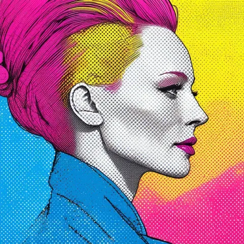 Pop Art Tilda Swinton Side Profile