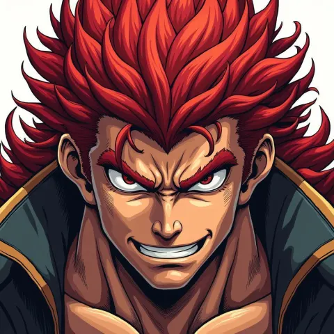 Symmetrical Manga Portrait Of Akuma