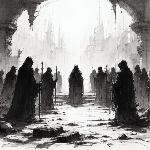 Whiteboard Sketch Of A Secret Cult