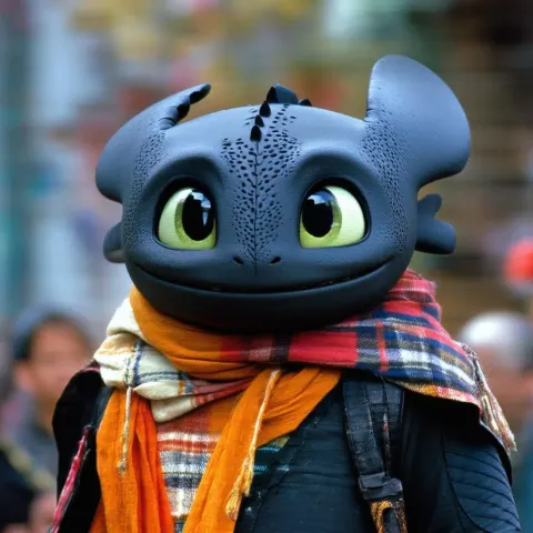 Smirking Toothless On Vivid Ektar Film