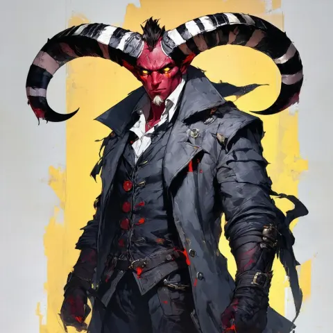 Imp Horned Champion In Slate Gray Coat