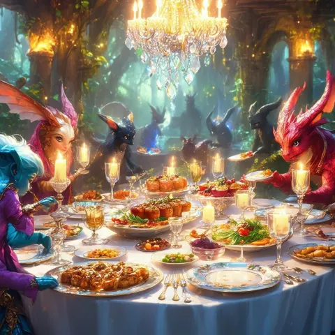 Enchanted Dinner Party App Icon Design