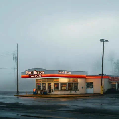 Foggy Morning At Port Byron Plaza
