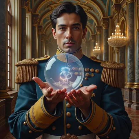 Gilded Baroque Scene Of Alien Bubble