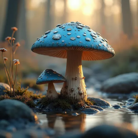 Water Soaked Mushroom In Octane Render