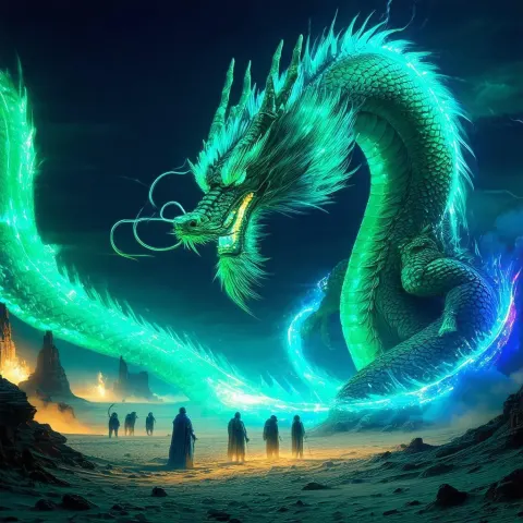 Chiaroscuro Dragon Encounter In Neon Desert