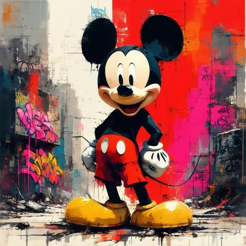 Rebel Dark Mickey In Dystopian Collage