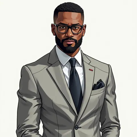 Distinguished Gentleman In Tailored Gray Suit