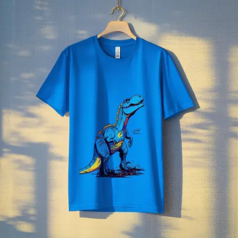 Anime Dinosaur Tee In Bold Outlines