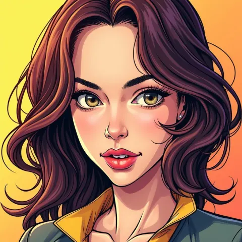 High Energy Manga Portrait Of Rebecca Hall