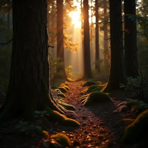 Timeless Forest Wood In Deep Shadow