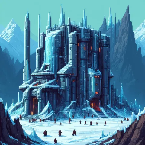 Pixel Evil Lair in Nuclear Winter Wasteland