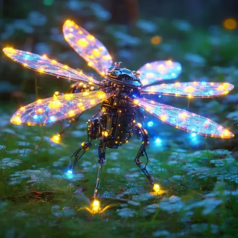 Robotic Firefly Painting Luminous Night Patterns