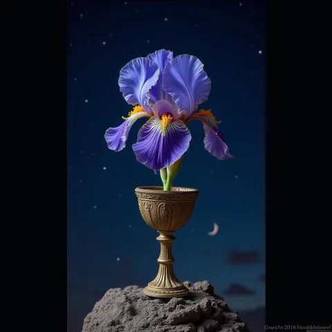 Street Shot of a Flower Dripping Into Chalice