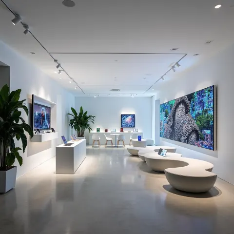 Pixel Art Samsung Flagship in Eames Style