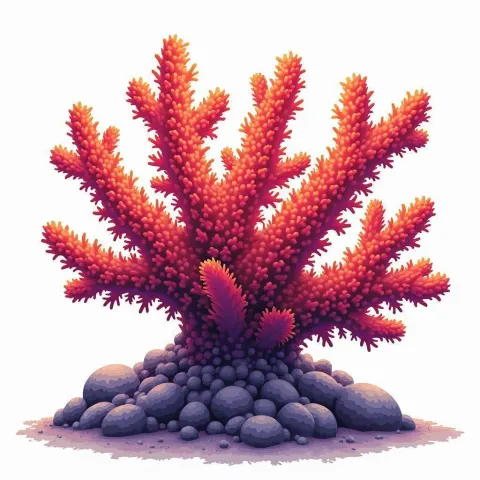 Intricate Coral Reef Endpaper in Vector Detail