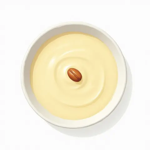 Creamy Pine Nut Soup in Elegant Illustration