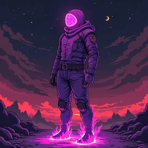 Pixel Street Goon Forged of Purple Lava