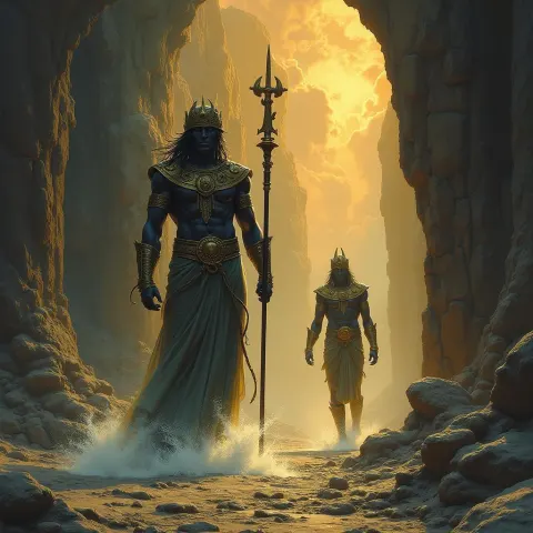 Anunnaki Gods in Ethereal Fantasy Cover Art
