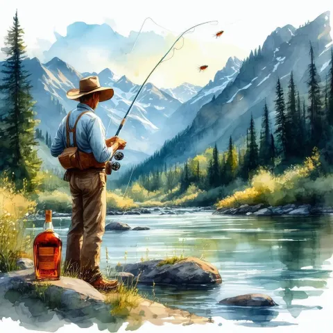 Golden Hour Fly Fishing by Bourbon River