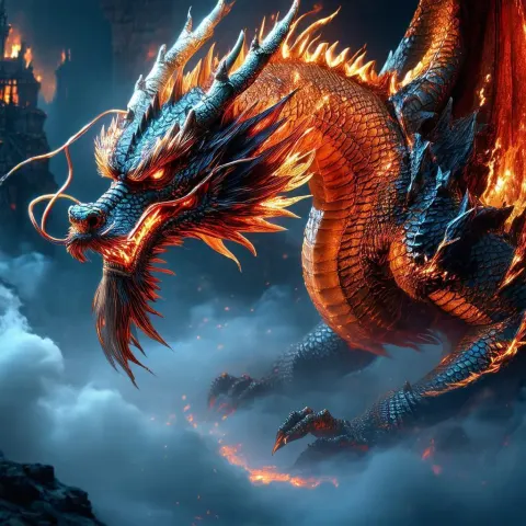 The Devil as a Majestic Dragon of Hell