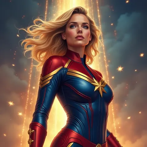 Dreamlike Michelle Pfeiffer in Captain Marvel Suit