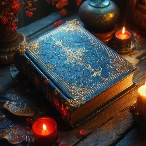 Cozy 3D Fantasy Book Cover in Shadow