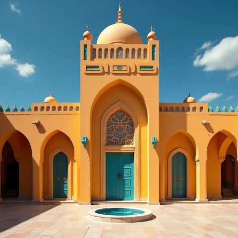 Art Deco Mosque Dreamscape on Socotra Island