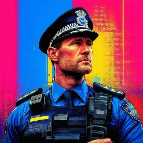 Chopper Read as Australian Federal Police Officer