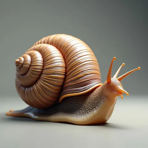 Hyper Realistic 3D Snail With Intricate Shell