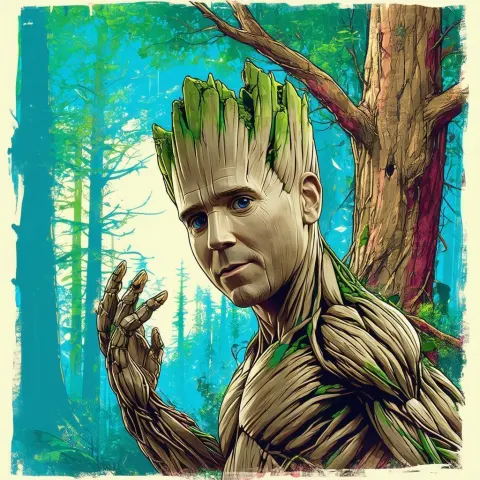 Nicolas Cage as Groot in Cutout Whimsy