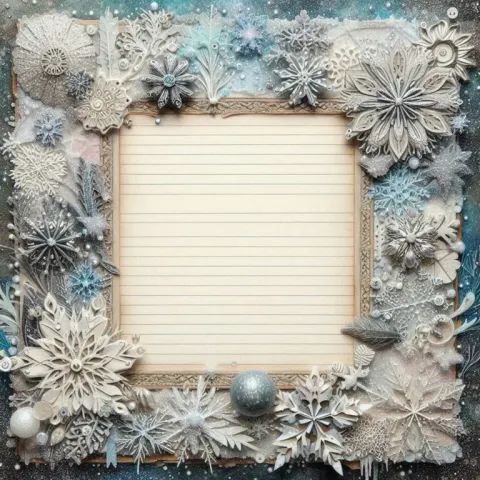 Whimsical Winter Scrapbook Journal Page