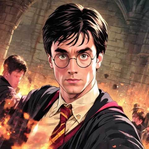 Bruce Campbell as Harry Potter Manga Scene