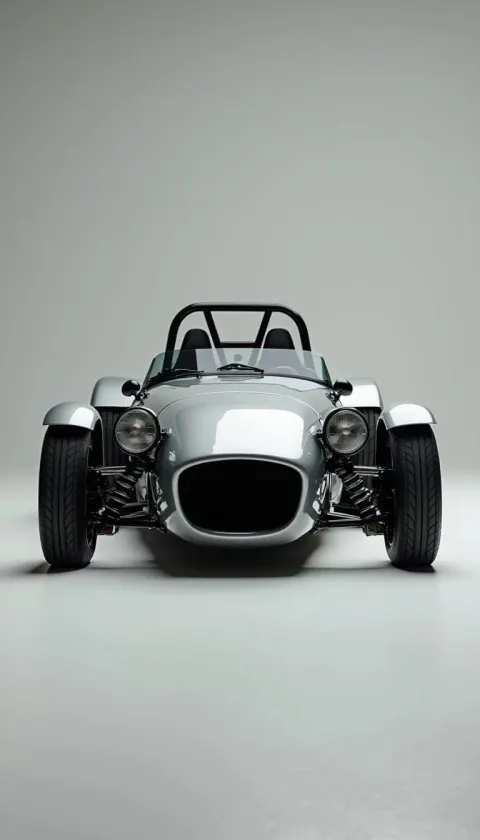 Sleek Silver and Black Custom Sports Car