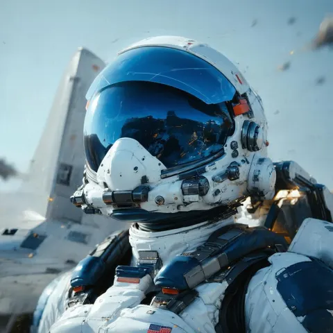 Deep Space Fighter Pilot in Sleek 3D
