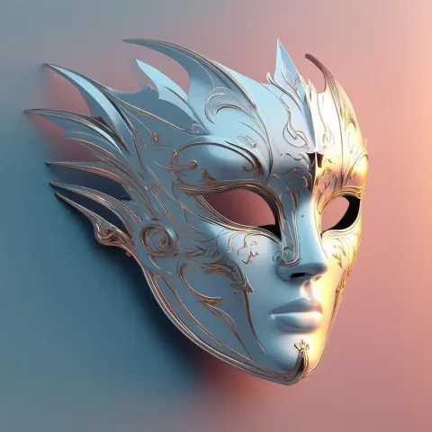 Polished Metallic Mask in Octane Render